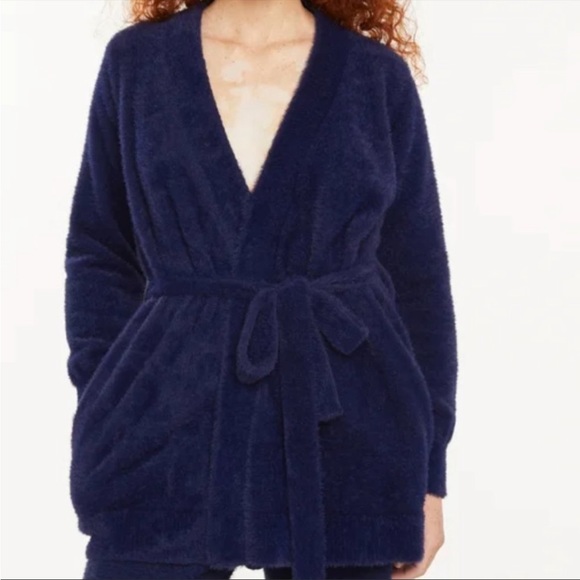 SAVAGE x Fenty (XL/1X) Fluff it Up Robe in Navy Blue - Picture 12 of 12